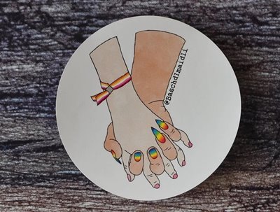 Bild von Sticker Gay Hands von Baschdlmaidli