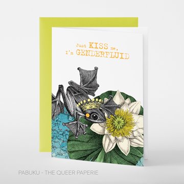 Bild von KISS genderfluid - Grusskarte von pabuku