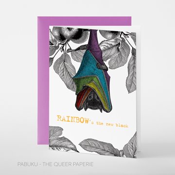 Bild von RAINBOW black - Grusskarte von pabuku