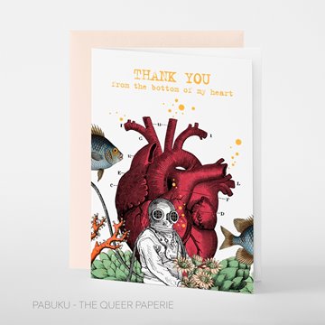 Bild von THANK YOU heart - Grusskarte von pabuku