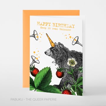 Image de Unicorn BEAR - Grusskarte von pabuku