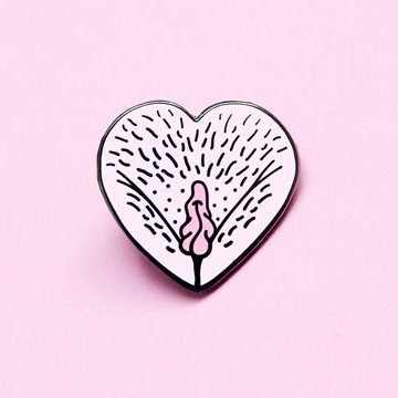 Bild von Pin - Vulva Heart pink