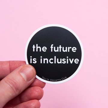 Bild von Sticker - The future is inclusive black