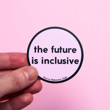 Bild von Sticker - The future is inclusive pink