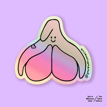 Bild von Sticker - Holographic Happy Clitoris