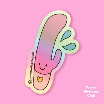 Bild von Sticker - Holographic Happy Toy Vibrator