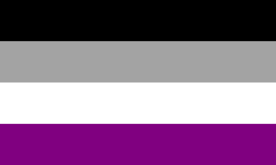 Image sur Aufkleber Asexuell-Flagge