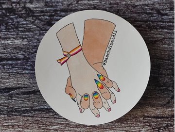 Bild von Sticker Gay Hands von Baschdlmaidli