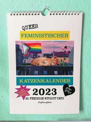 Image sur Queerfeministischer Katzenkalender 2023 von glitzaglitza