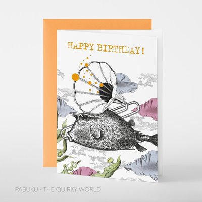 Image sur Birthday Fish - Grusskarte von pabuku