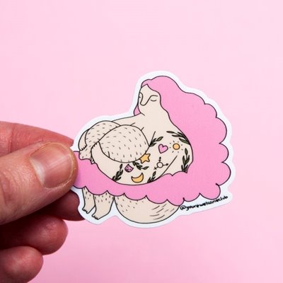 Bild von Sticker - Pink Hair Cloud