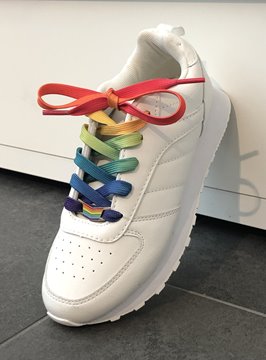 Bild von Schuhbändel Regenbogen Pride