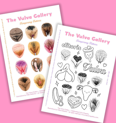 Image sur Another Temporary Vulva Tattoos colour