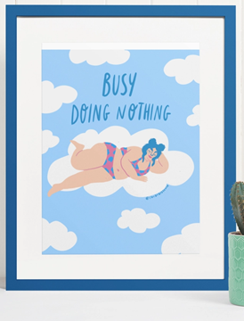 Bild von Print "Busy doing nothing"