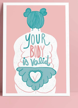 Bild von Print "Your body is valid" (mint)