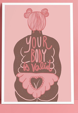Bild von Print "Your body is valid" (pink)